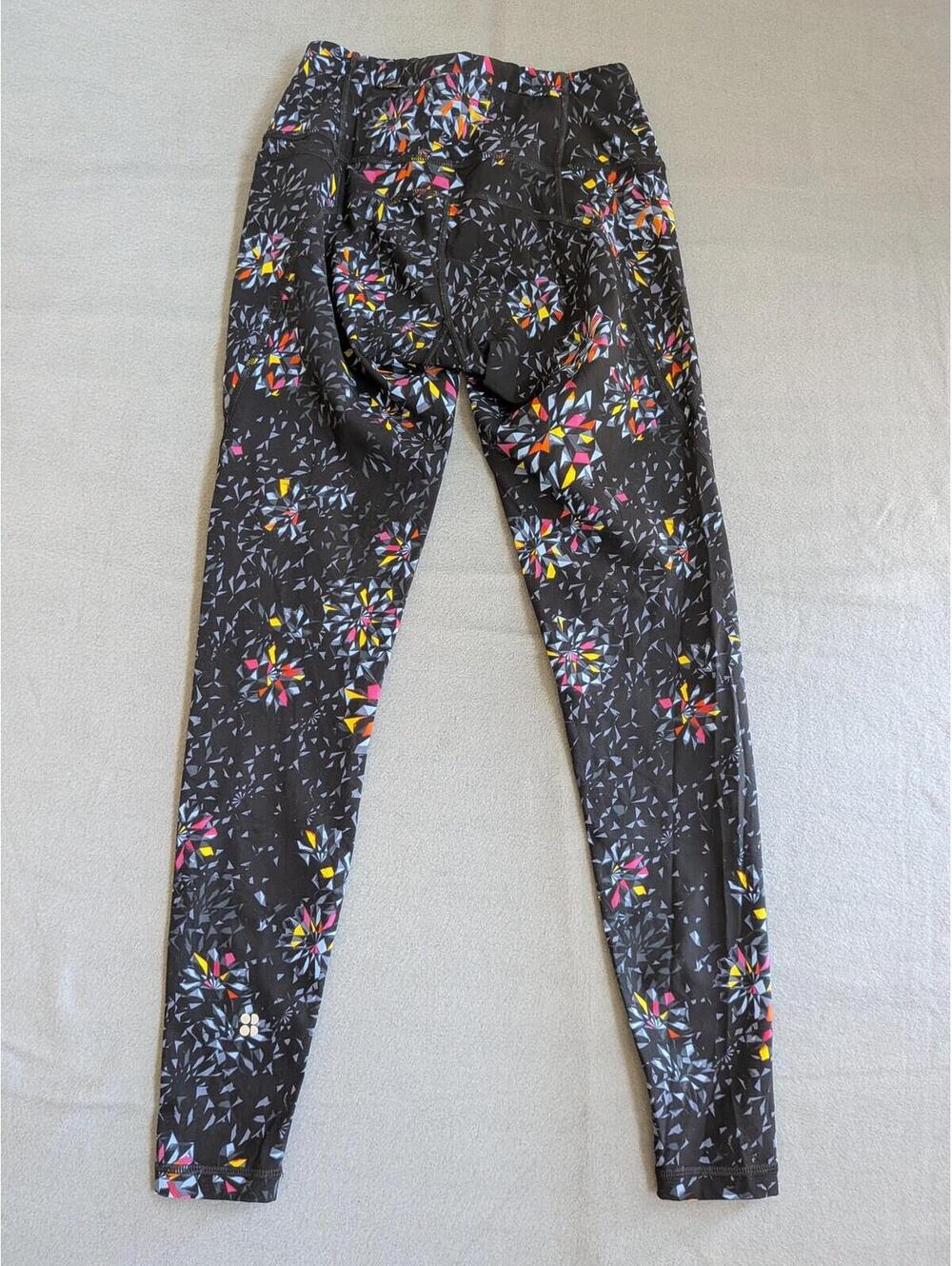 Sweaty Betty Geometric Leggings Womens XS 7/8 Ankle Pockets Yoga Gym Running - Picture 8 of 11